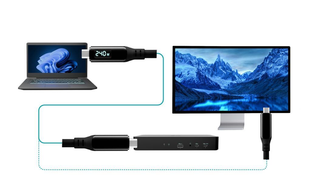 I-TEC Thunderbolt 4/USB4 Class Pro Cable 240W with LCD I-TEC Thunderbolt 4/USB4 Class Pro Cable 240W with LCD