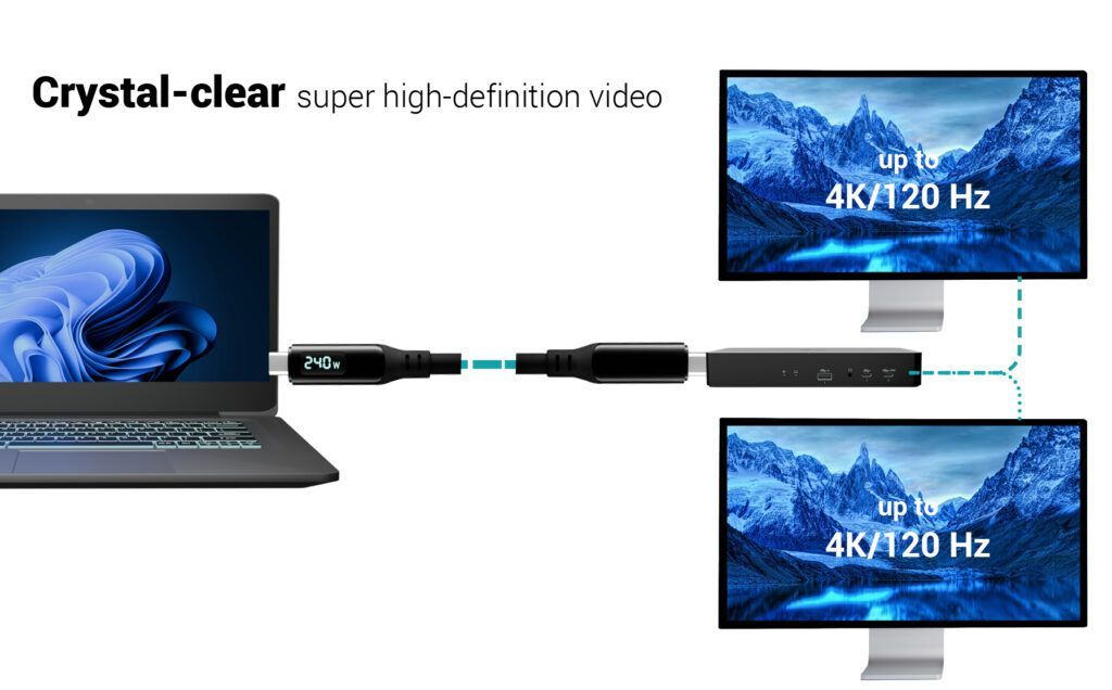 I-TEC Thunderbolt 4/USB4 Class Pro Cable 240W with LCD I-TEC Thunderbolt 4/USB4 Class Pro Cable 240W with LCD