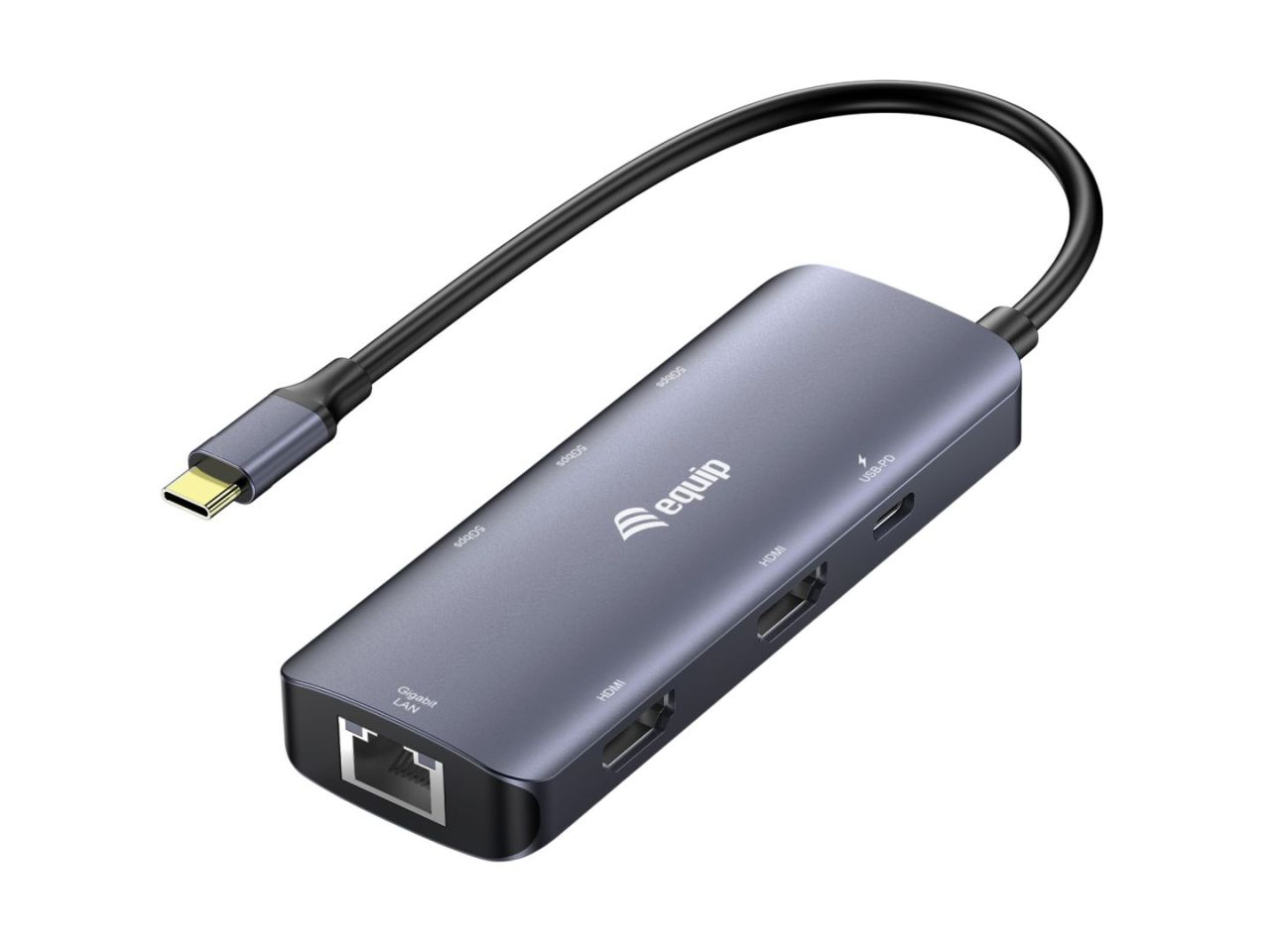 EQuip 133501 USB-C 7-in-1 MST Multifunctional Adapter Grey EQuip 133501 USB-C 7-in-1 MST Multifunctional Adapter Grey
