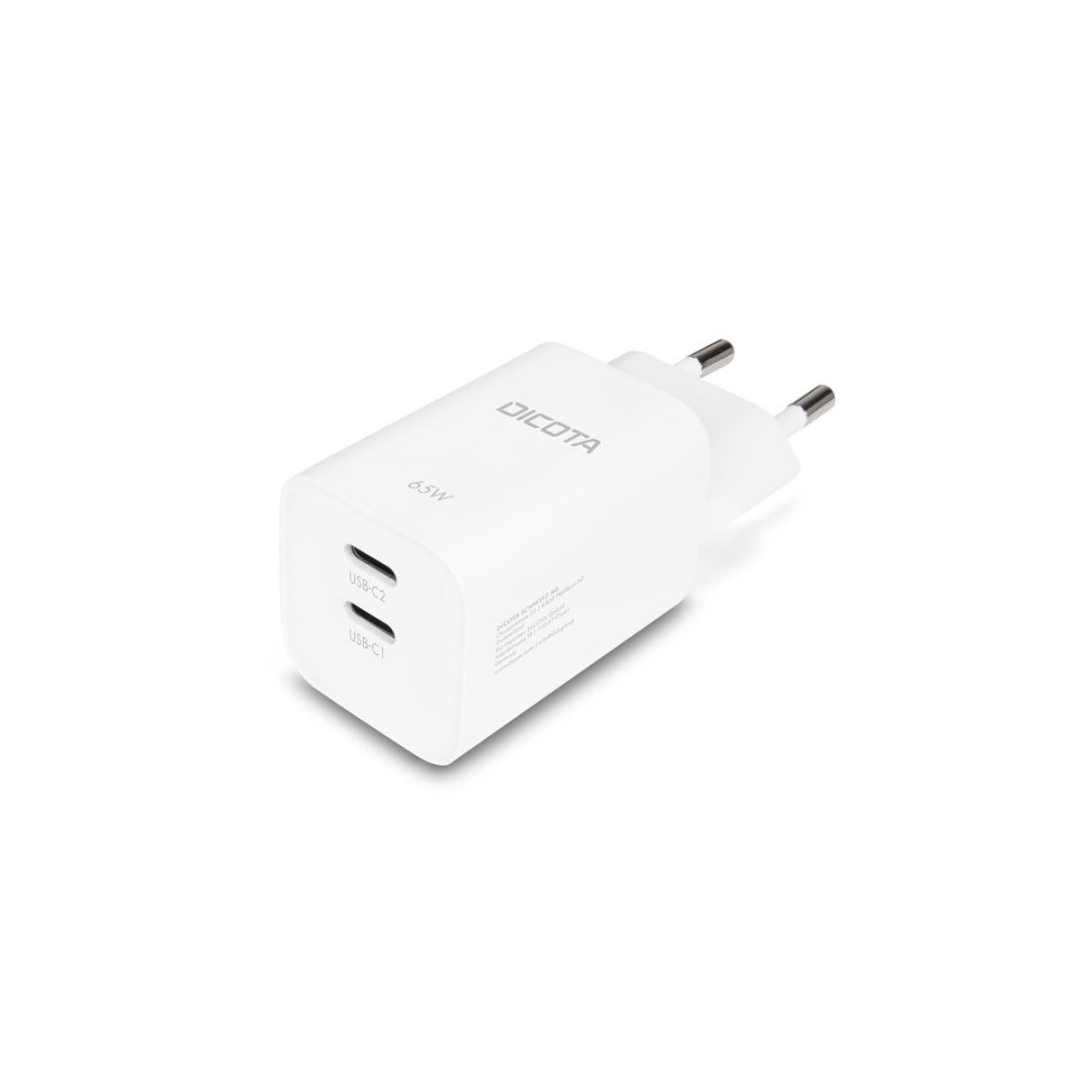 Dicota 2-port GaN Wall Charger (65W) White
