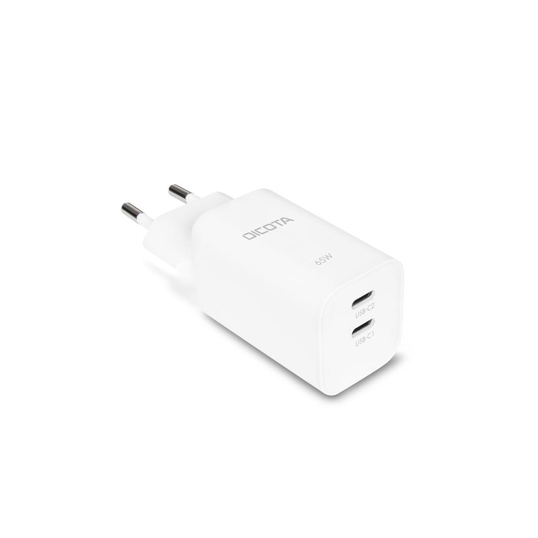 Dicota 2-port GaN Wall Charger (65W) White