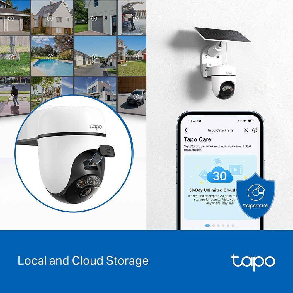 TP-Link Tapo TC90 KIT Solar-Powered Pan/Tilt Security Camera Kit