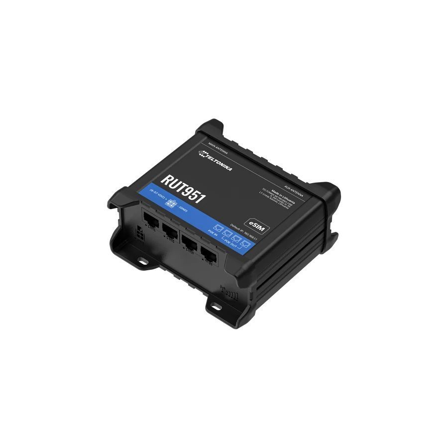 Teltonika RUT951 PoE+ Industrial Cellular Router + PSU Teltonika RUT951 PoE+ Industrial Cellular Router + PSU