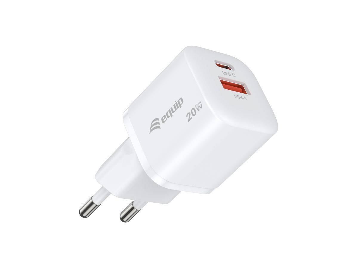 EQuip 2-Port 20W GaN USB PD Charger White EQuip 2-Port 20W GaN USB PD Charger White