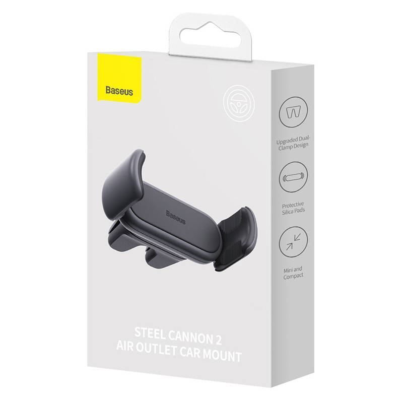 Baseus Steel Cannon 2 Air Outlet Car Mount Black Baseus Steel Cannon 2 Air Outlet Car Mount Black