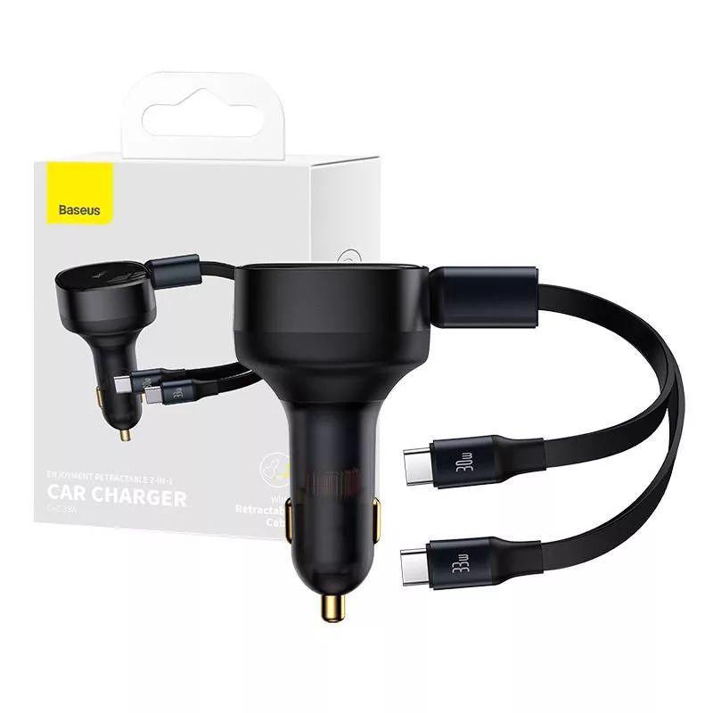 Baseus Enjoyment USB-C 33W Car Charger Black Baseus Enjoyment USB-C 33W Car Charger Black