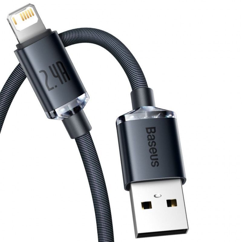 Baseus Crystal Shine USB-Lightning Cable 2m Black Baseus Crystal Shine USB-Lightning Cable 2m Black
