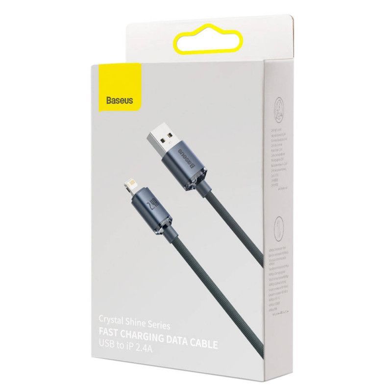 Baseus Crystal Shine USB-Lightning Cable 2m Black Baseus Crystal Shine USB-Lightning Cable 2m Black