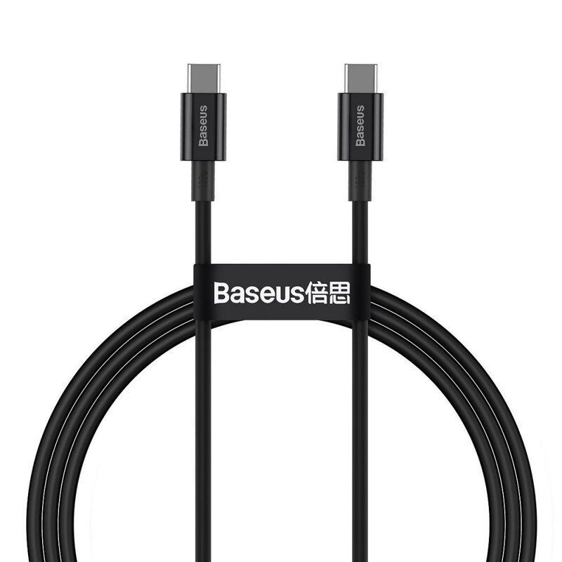 Baseus Superior USB-C - USB-C Cable 1m Black Baseus Superior USB-C - USB-C Cable 1m Black