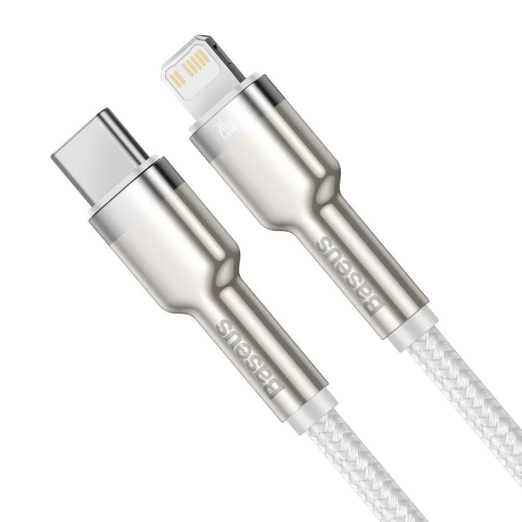Baseus Cafule USB-C - Lightning Cable 20W 1m White Baseus Cafule USB-C - Lightning Cable 20W 1m White