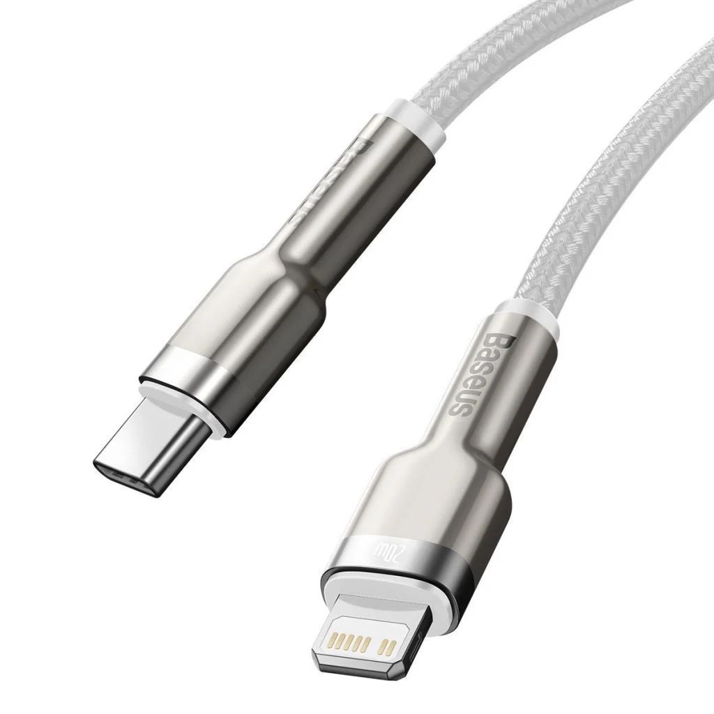Baseus Cafule USB-C - Lightning Cable 20W 1m White Baseus Cafule USB-C - Lightning Cable 20W 1m White