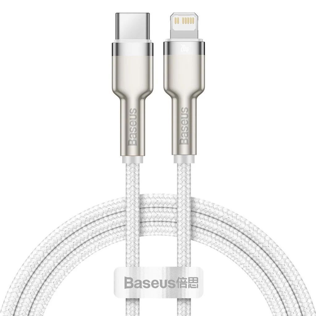 Baseus Cafule USB-C - Lightning Cable 20W 1m White Baseus Cafule USB-C - Lightning Cable 20W 1m White