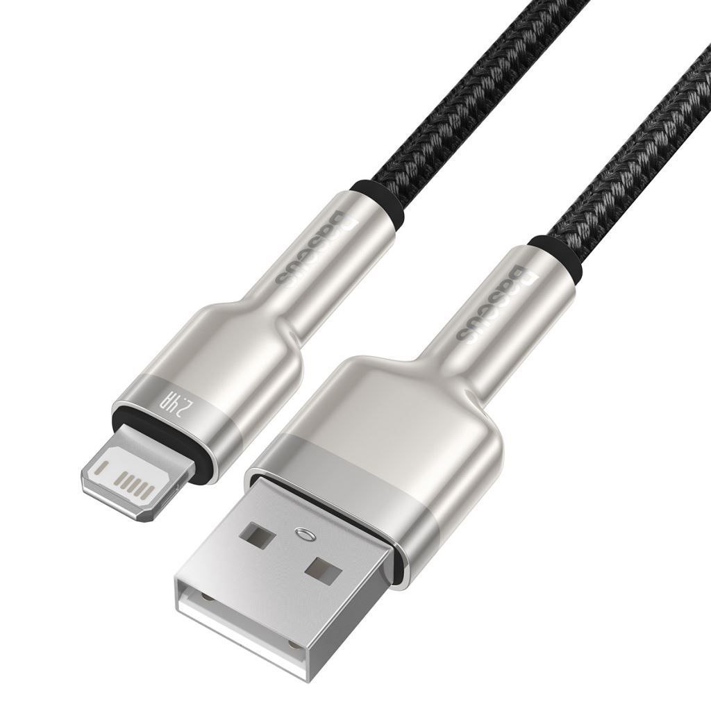 Baseus Cafule Series Metal USB - Lightning Cable 2.4A 25cm Black Baseus Cafule Series Metal USB - Lightning Cable 2.4A 25cm Black