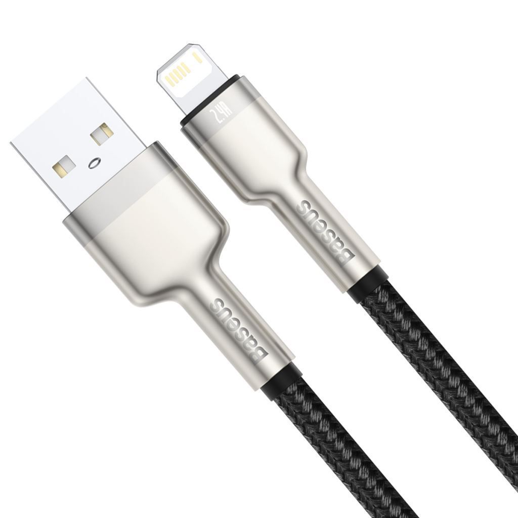 Baseus Cafule Series Metal USB - Lightning Cable 2.4A 25cm Black Baseus Cafule Series Metal USB - Lightning Cable 2.4A 25cm Black