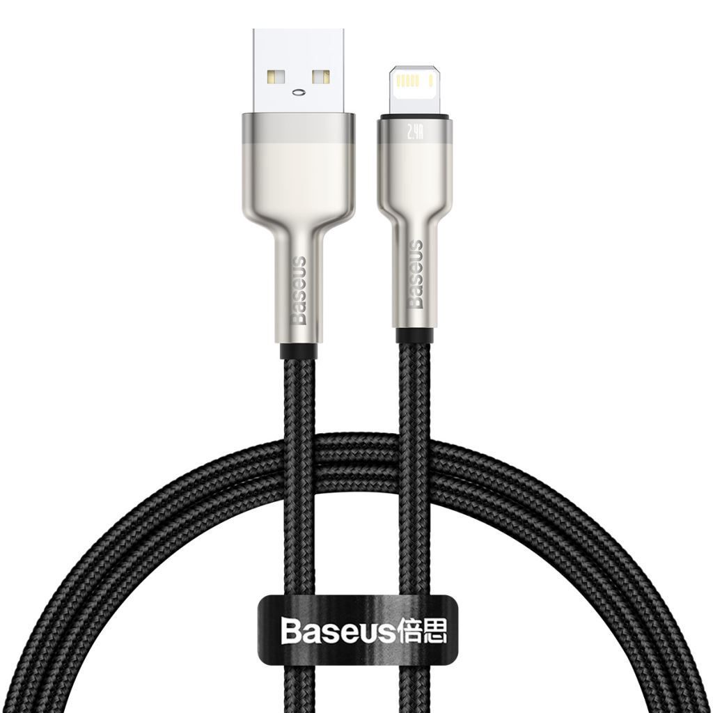 Baseus Cafule Series Metal USB - Lightning Cable 2.4A 25cm Black Baseus Cafule Series Metal USB - Lightning Cable 2.4A 25cm Black