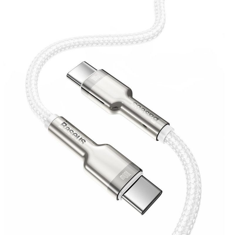 Baseus Cafule USB-C - USB-C Cable 100W 2m White Baseus Cafule USB-C - USB-C Cable 100W 2m White