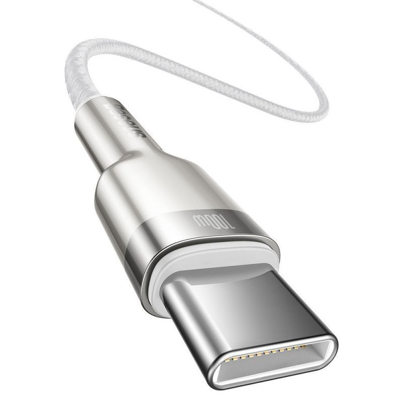 Baseus Cafule USB-C - USB-C Cable 100W 2m White Baseus Cafule USB-C - USB-C Cable 100W 2m White