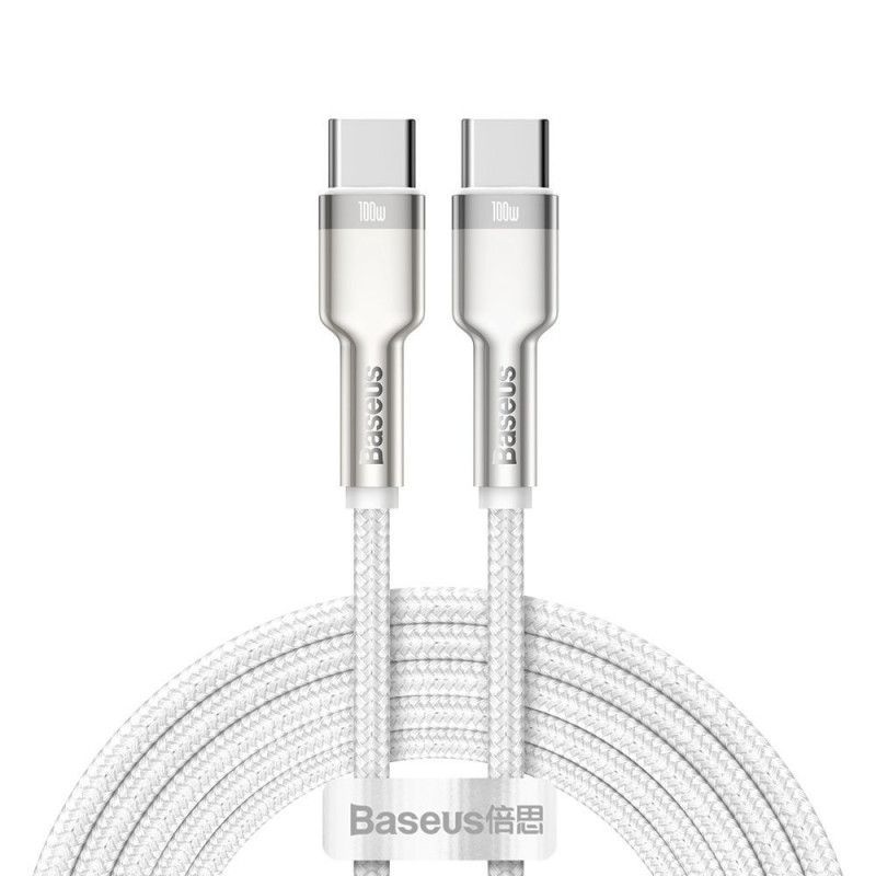 Baseus Cafule USB-C - USB-C Cable 100W 2m White Baseus Cafule USB-C - USB-C Cable 100W 2m White
