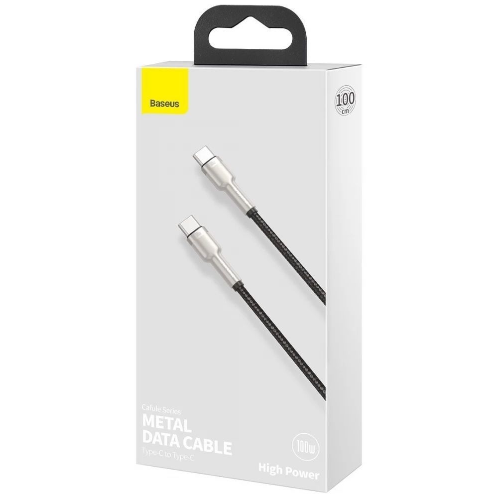 Baseus Cafule USB-C - USB-C Cable 100W 1m Black Baseus Cafule USB-C - USB-C Cable 100W 1m Black