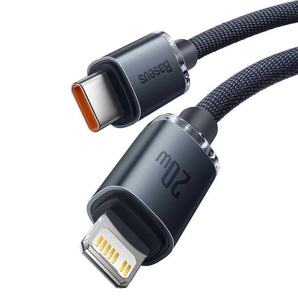 Baseus Crystal Shine USB-C Lightning Cable 20W 2m Black Baseus Crystal Shine USB-C Lightning Cable 20W 2m Black