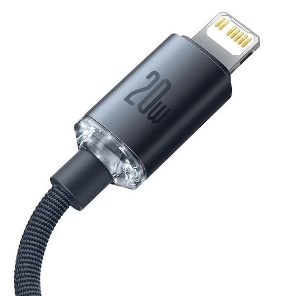 Baseus Crystal Shine USB-C Lightning Cable 20W 2m Black Baseus Crystal Shine USB-C Lightning Cable 20W 2m Black