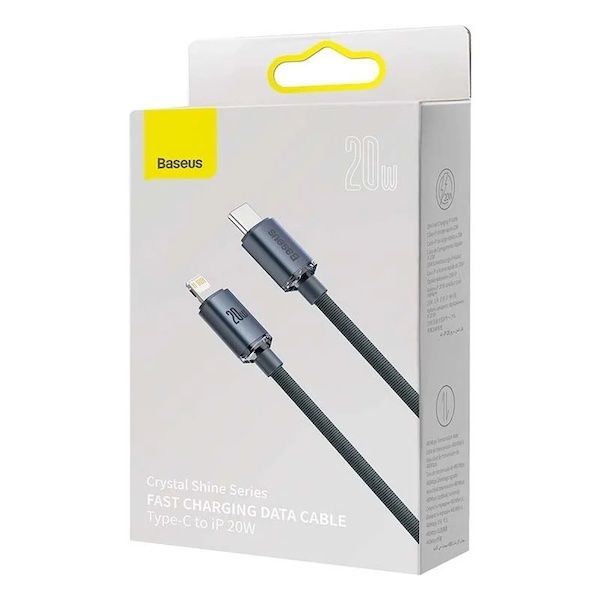 Baseus Crystal Shine USB-C Lightning Cable 20W 2m Black Baseus Crystal Shine USB-C Lightning Cable 20W 2m Black