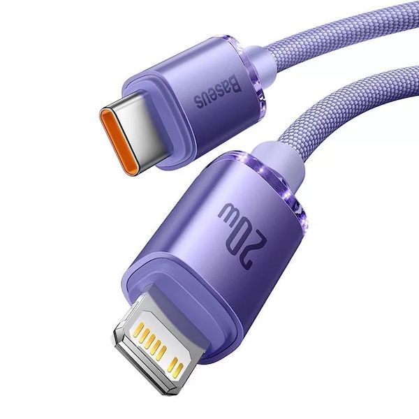 Baseus Crystal Shine USB-C Lightning Cable 20W 1,2m Purple Baseus Crystal Shine USB-C Lightning Cable 20W 1,2m Purple