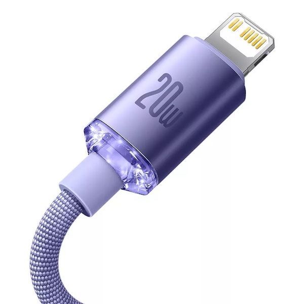 Baseus Crystal Shine USB-C Lightning Cable 20W 1,2m Purple Baseus Crystal Shine USB-C Lightning Cable 20W 1,2m Purple