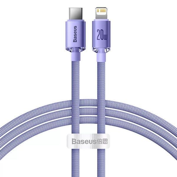 Baseus Crystal Shine USB-C Lightning Cable 20W 1,2m Purple Baseus Crystal Shine USB-C Lightning Cable 20W 1,2m Purple