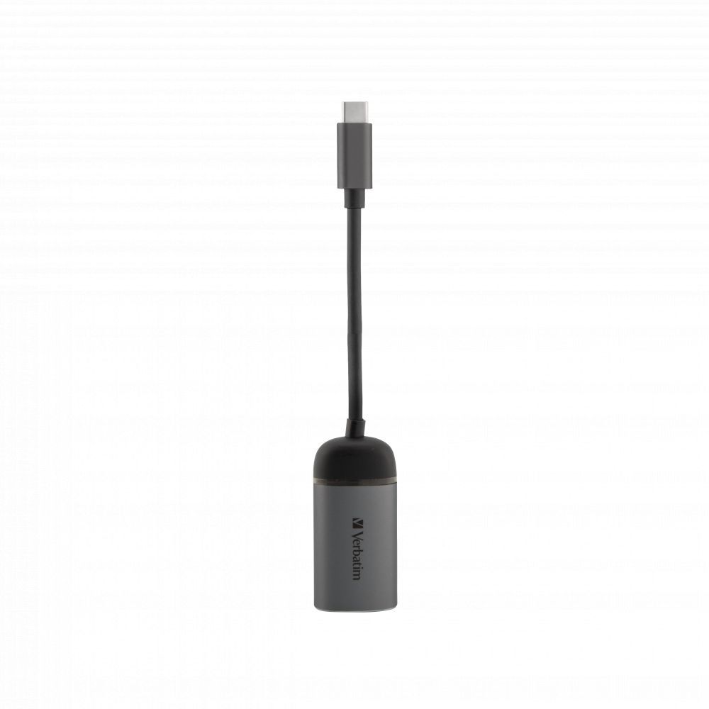Verbatim USB-C to Gigabit Ethernet Adapter Aluminium/Black Verbatim USB-C to Gigabit Ethernet Adapter Aluminium/Black
