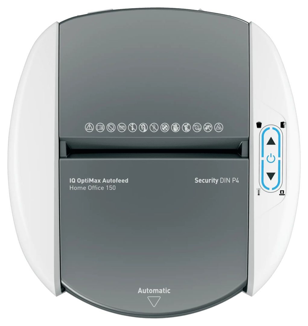 Leitz IQ OptiMax Autofeed Home Office 150 P4 Iratmegsemmisítő White Leitz IQ OptiMax Autofeed Home Office 150 P4 Iratmegsemmisítő White