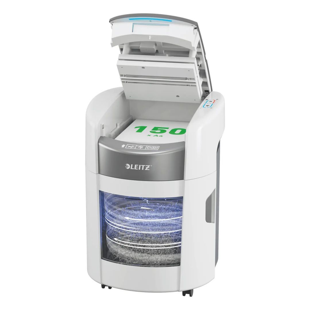 Leitz IQ OptiMax Autofeed Home Office 150 P4 Iratmegsemmisítő White Leitz IQ OptiMax Autofeed Home Office 150 P4 Iratmegsemmisítő White