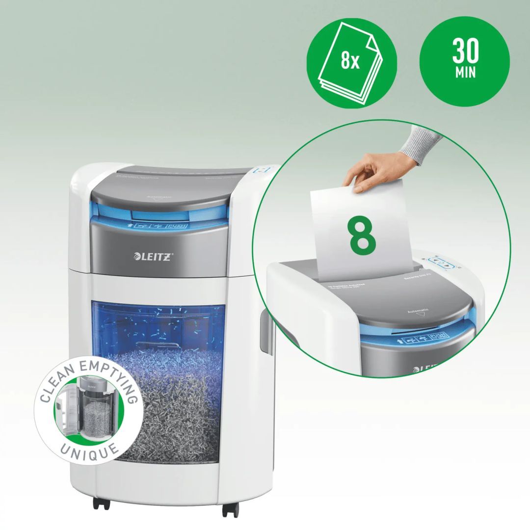Leitz IQ OptiMax Autofeed Small Office 200 P4 Iratmegsemmisítő White Leitz IQ OptiMax Autofeed Small Office 200 P4 Iratmegsemmisítő White