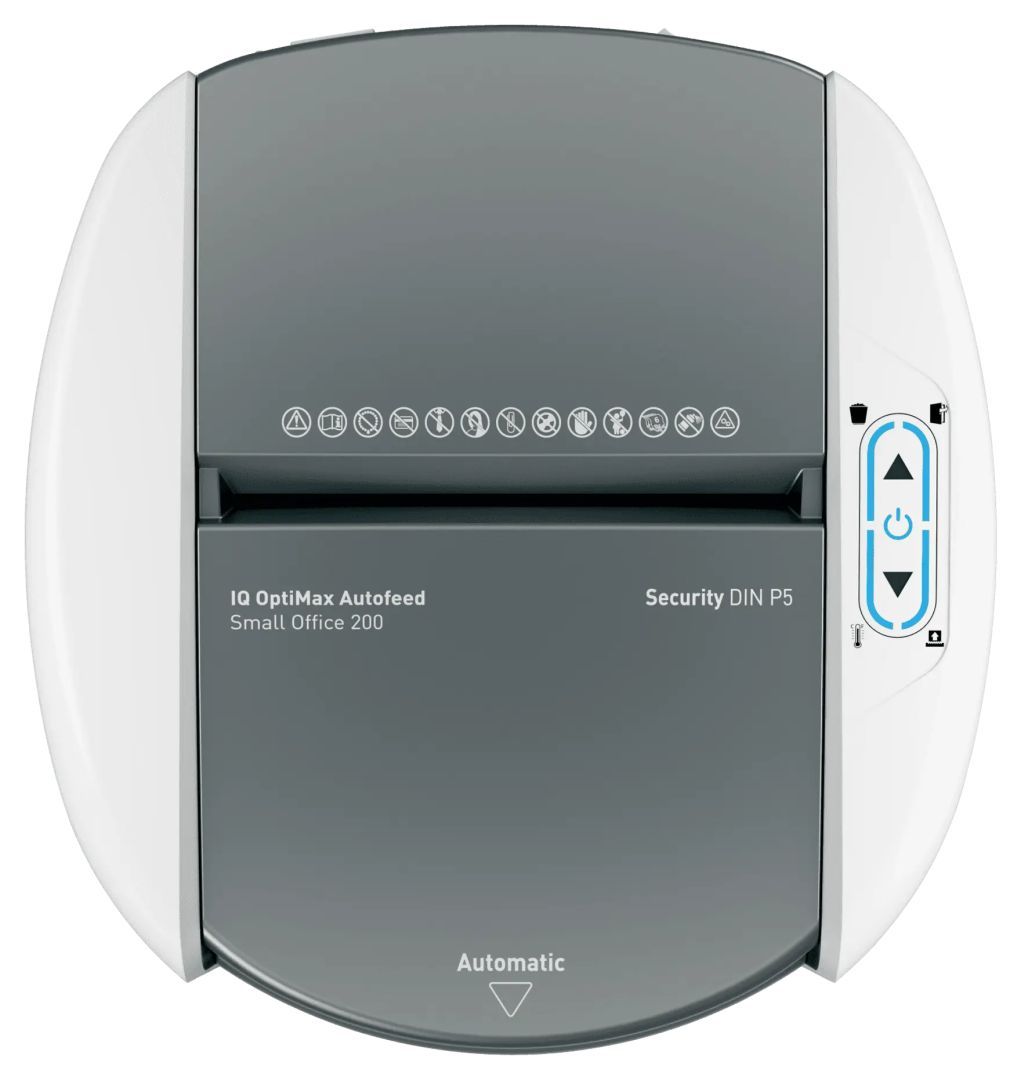 Leitz IQ OptiMax Autofeed Small Office 200 P4 Iratmegsemmisítő White Leitz IQ OptiMax Autofeed Small Office 200 P4 Iratmegsemmisítő White