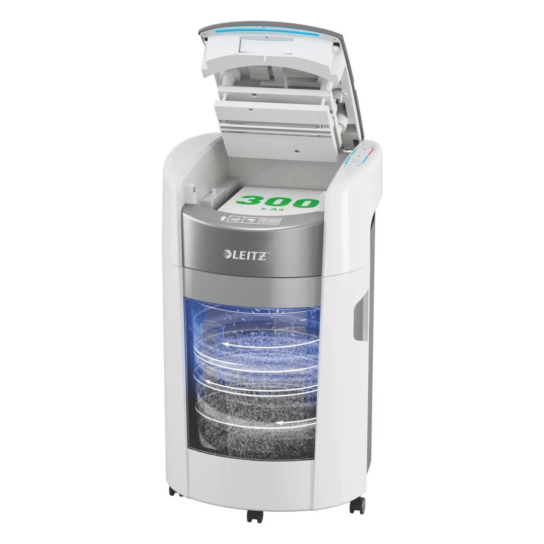 Leitz IQ OptiMax Autofeed Office 300 P4 Iratmegsemmisítő White Leitz IQ OptiMax Autofeed Office 300 P4 Iratmegsemmisítő White