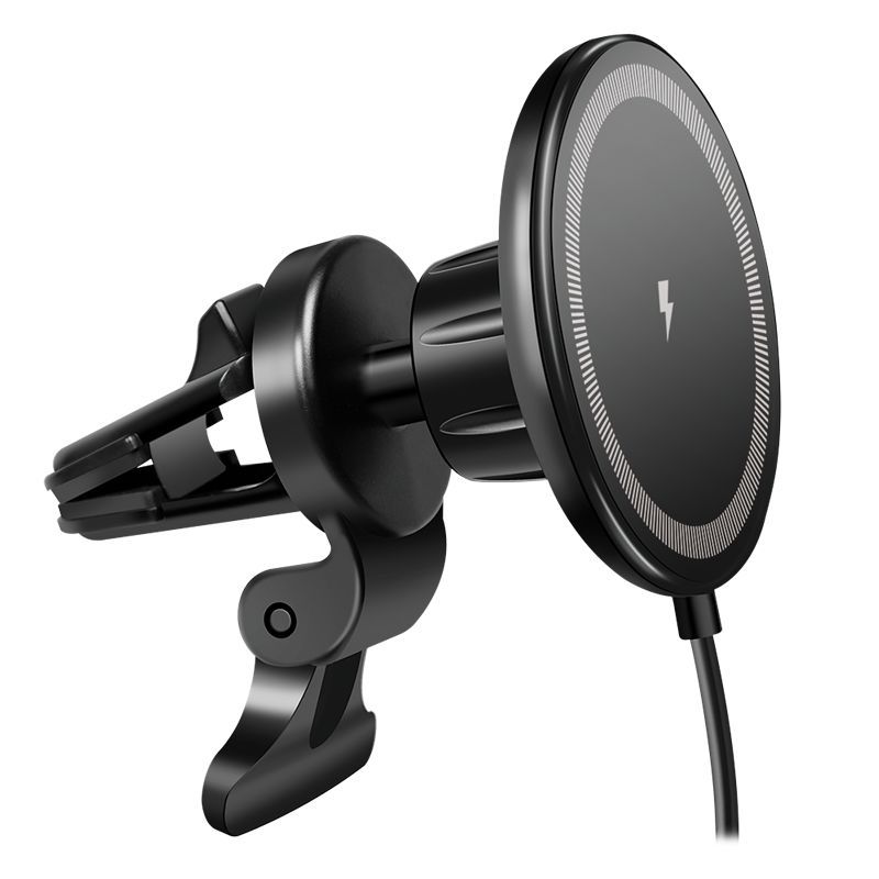 Logilink Magnetic car smartphone holder with charging function Black