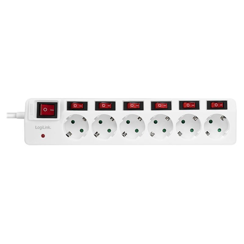 Logilink Hálózati Elosztó Kapcsolóval 6DIN 1,5m White Logilink Hálózati Elosztó Kapcsolóval 6DIN 1,5m White