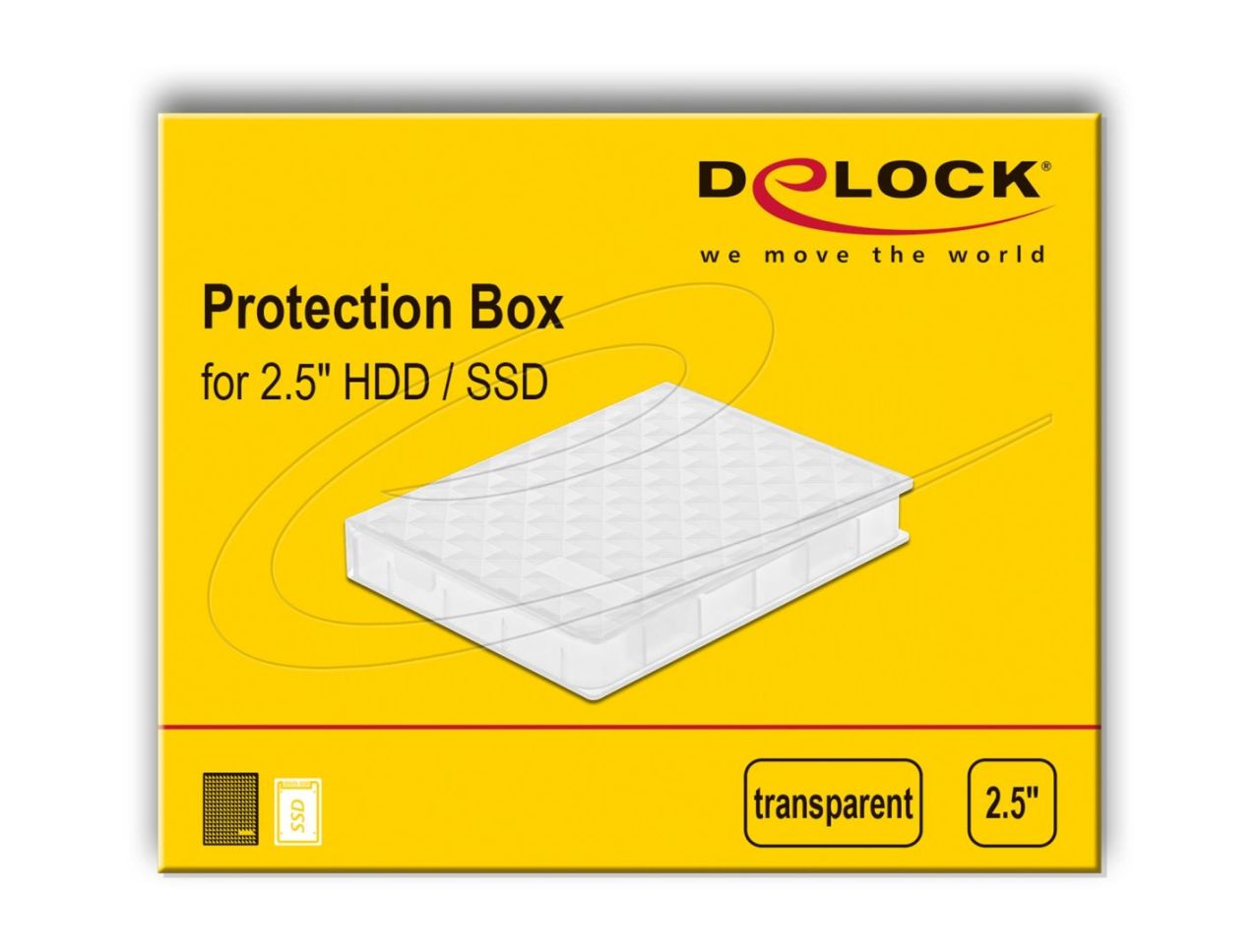 DeLock Protection Box for 2.5″ HDD/SDD Transparent DeLock Protection Box for 2.5″ HDD/SDD Transparent