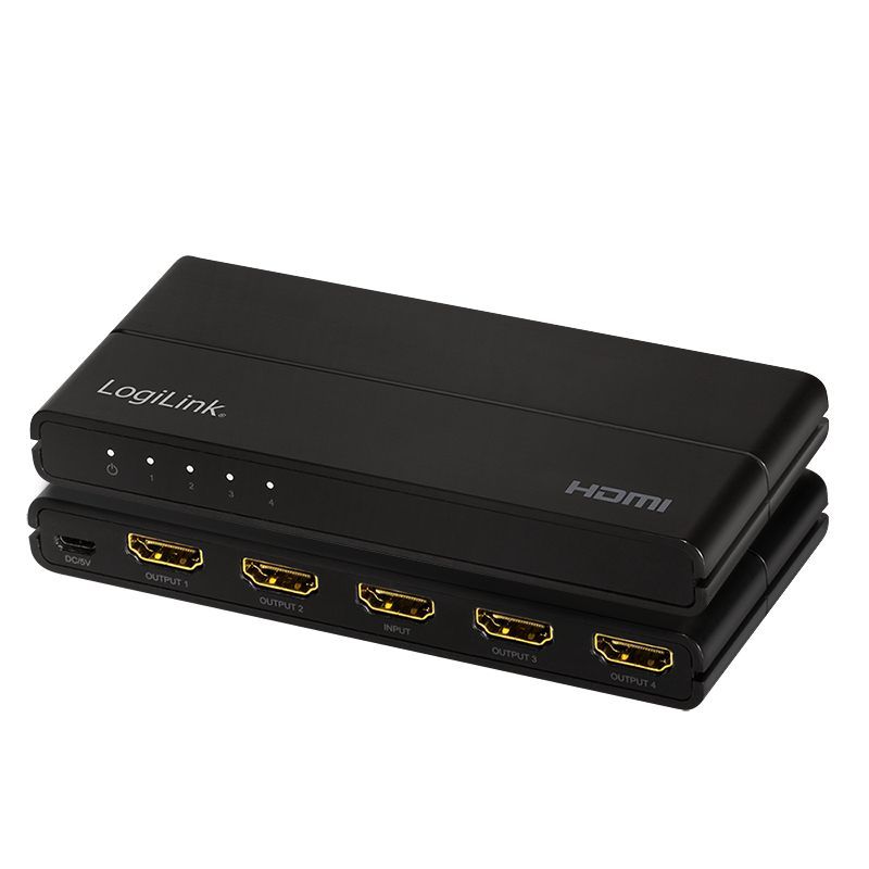Logilink HDMI splitter 1x4-Port 4K/60Hz HDCP HDR CEC downscaler Logilink HDMI splitter 1x4-Port 4K/60Hz HDCP HDR CEC downscaler