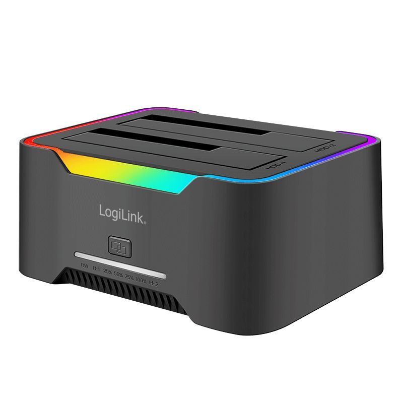 Logilink Dual docking station 2 port Black Logilink Dual docking station 2 port Black
