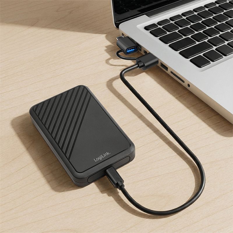Logilink Hard drive enclosure 2.5" SATA HDD/SSD USB 3.2 Gen 1 Black Logilink Hard drive enclosure 2.5" SATA HDD/SSD USB 3.2 Gen 1 Black