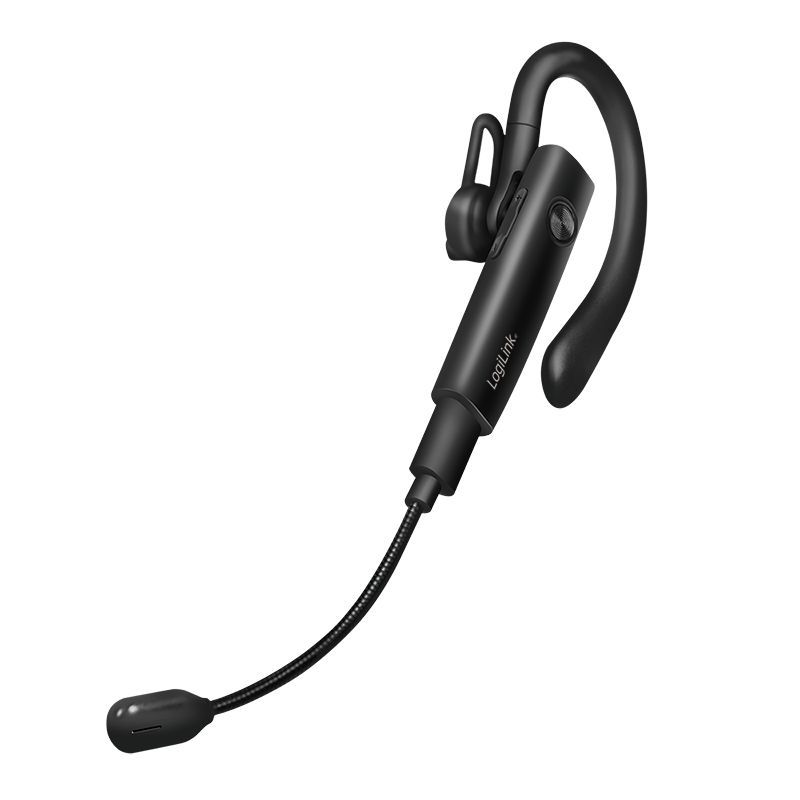 Logilink Wireless ear-clip mono headset BT 5.4, USB-C 100 hours detachable microphone Black Logilink Wireless ear-clip mono headset BT 5.4, USB-C 100 hours detachable microphone Black