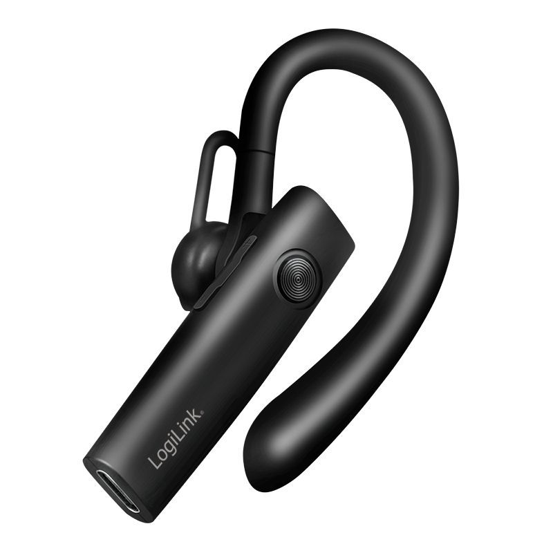 Logilink Wireless ear-clip mono headset BT 5.4, USB-C 100 hours detachable microphone Black Logilink Wireless ear-clip mono headset BT 5.4, USB-C 100 hours detachable microphone Black