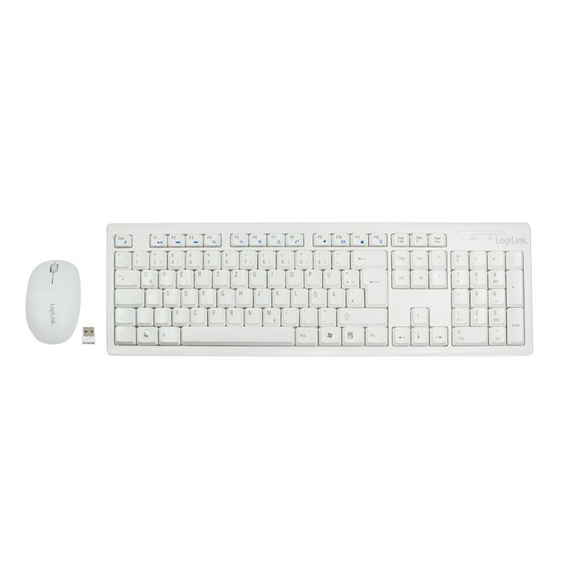 Logilink ID0104W Wireless Keyboard Combo White DE Logilink ID0104W Wireless Keyboard Combo White DE