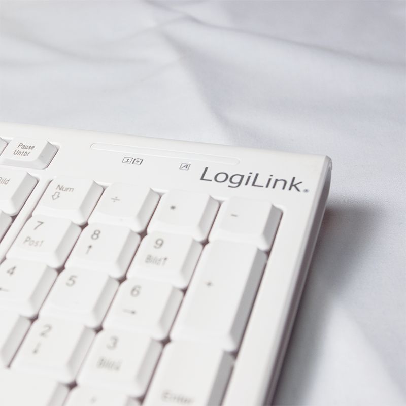 Logilink ID0104W Wireless Keyboard Combo White DE Logilink ID0104W Wireless Keyboard Combo White DE