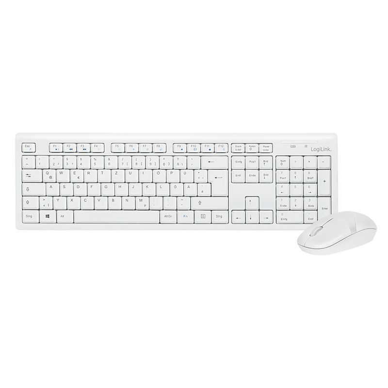 Logilink ID0104W Wireless Keyboard Combo White DE Logilink ID0104W Wireless Keyboard Combo White DE