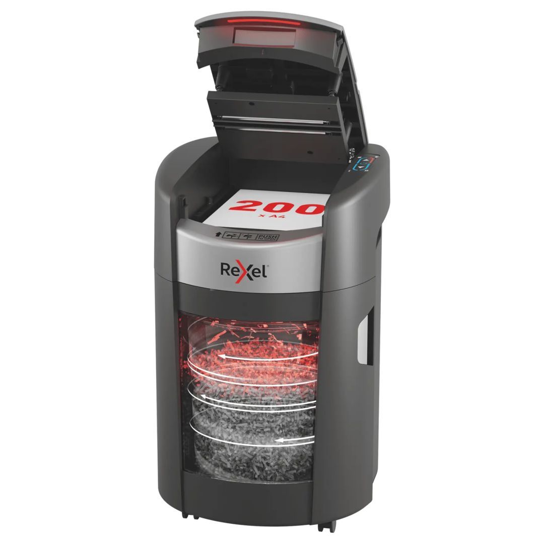 Rexel ShredMax AutoFeed+ 200M P5 Iratmegsemmisítő Black Rexel ShredMax AutoFeed+ 200M P5 Iratmegsemmisítő Black
