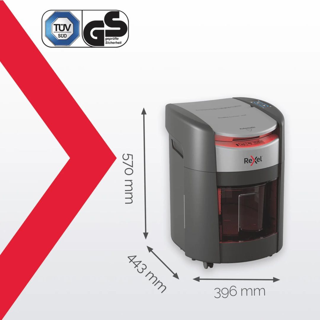 Rexel ShredMax AutoFeed+ 150M P5 Iratmegsemmisítő Black Rexel ShredMax AutoFeed+ 150M P5 Iratmegsemmisítő Black