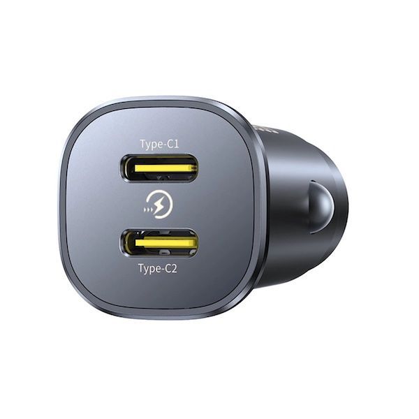 Baseus GoTrip 2 x USB-C 30W Car Charger Black Baseus GoTrip 2 x USB-C 30W Car Charger Black