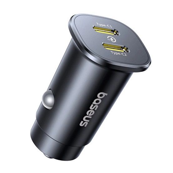 Baseus GoTrip 2 x USB-C 30W Car Charger Black Baseus GoTrip 2 x USB-C 30W Car Charger Black